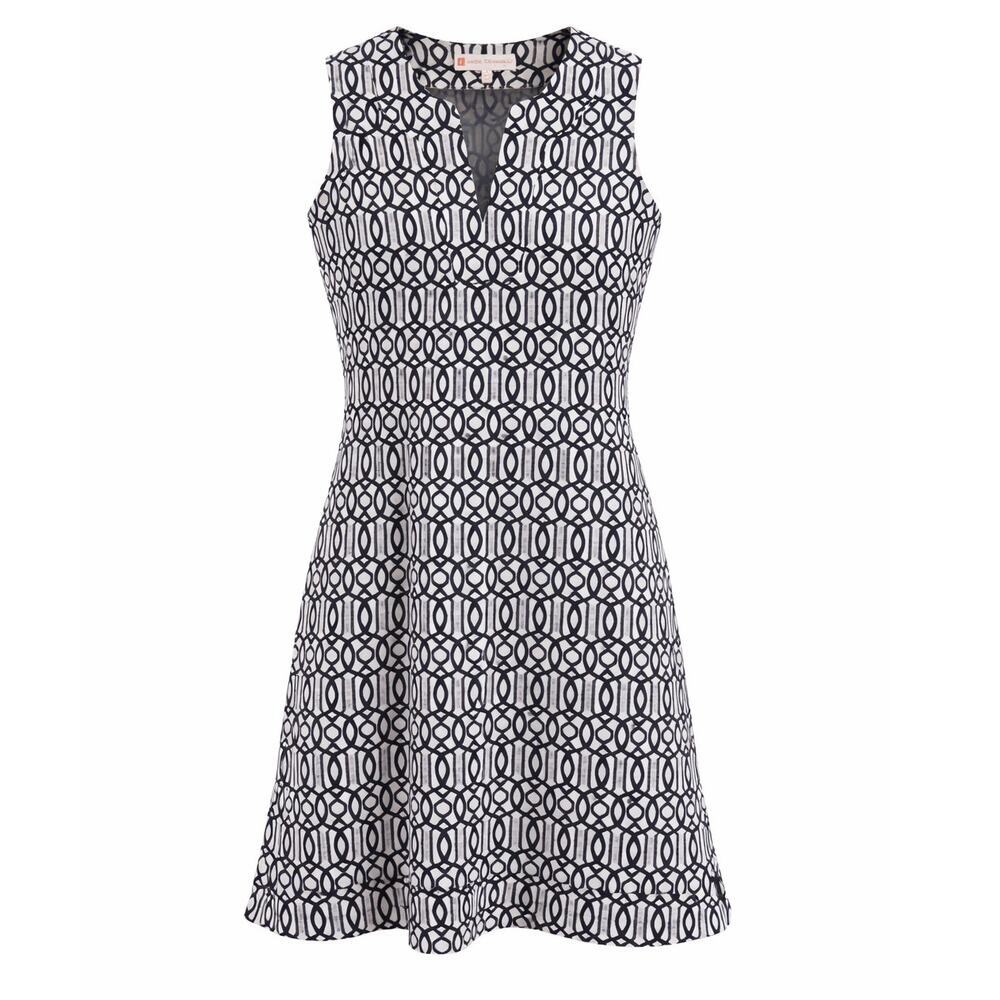 Jude Connally Kristen Dress Bamboo Dot Sz Small Preppy Mini Dress